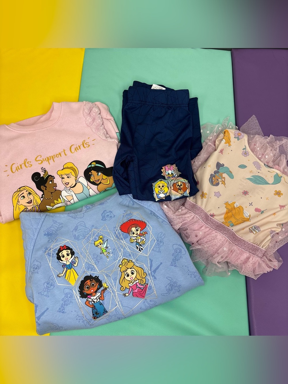 Disney Princess Girls' 4T-5T Bundle -Dress/Pants/Hoddie/Sweatshirt